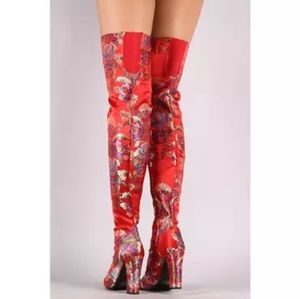 Chunky Heel Peep Toe